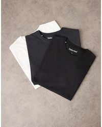 SELECTED - Heavyweight Regular Fit 3 Pack T-shirts - Lyst