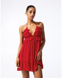 Pull&Bear - Vestito Corto Con Volant - Lyst