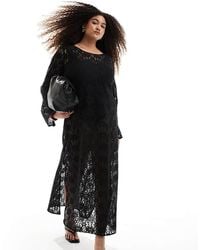 Renee Studio - Plus Exclusive Long Sleeve Lace Maxi Dress - Lyst