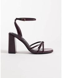SEQWL - Strappy Barely There Block Heeled Sandal - Lyst