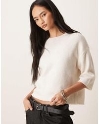 Jdy - Short Sleeve Knitted Jumper With Wool - Lyst