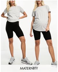 Vero Moda - 2 Pack Over The Bump Seamless legging Shorts - Lyst