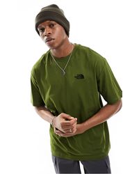 The North Face - Simple dome - t-shirt oversize color oliva con logo - Lyst