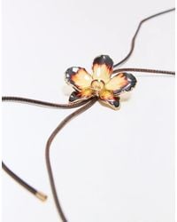 Bershka - Adjustable Flower Cord Necklace - Lyst