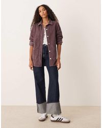 Roxy - Kick Back Washed Cord Button Down Shirt Jacket - Lyst
