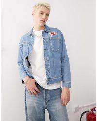 KTZ - Chaqueta Vaquera Con Lavado Azul Y Estampado Trasero De Los Chicago Bulls De - Lyst