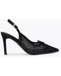 Carvela Kurt Geiger - Positano Lace Sling High Heeled Sandals - Lyst