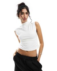 New Look - Ruched Side Tank Top - Lyst