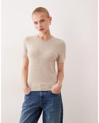 Abercrombie & Fitch - – figurbetontes t-shirt aus strick - Lyst