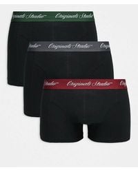 Jack & Jones - 3 Pack Trunks With Script Logo Waistband - Lyst