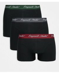 Jack & Jones - Pack De 3 Pares De Calzoncillos En De - Lyst