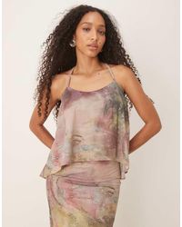 ASOS - Co-ord Tie Back Halter Neck Cami Top - Lyst
