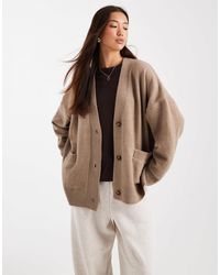 Monki - Knit Button Front Cardigan - Lyst