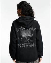 ASOS - Oversized Hoodie With New York Rock Graphic - Lyst