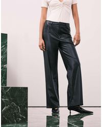 ONLY - Juicy Faux Leather Wide Leg Trousers - Lyst