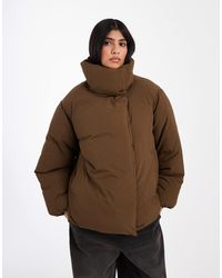 ASOS - Funnel Neck Clean Puffer Jacket - Lyst