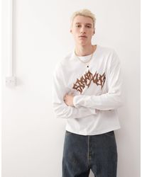 Weekday - Boxy Fit Long Sleeve T-shirt With Front Graphic Print - Lyst
