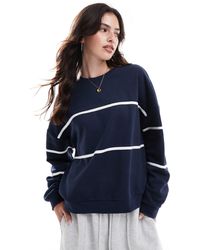 Pieces - Sport Core Sweatshirt With Piping Detail - Lyst