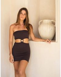 Honest The Label - Yara Knitted Cutout Mini Dress - Lyst