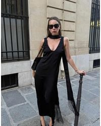 NA-KD - Scooped Neck Satin Maxi Dress - Lyst