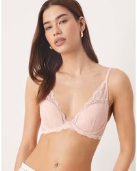 Calvin Klein - Sensual Stretch Lightly Lined Plunge Lace Bra - Lyst