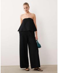 ASOS - Bandeau Double Layer Jumpsuit - Lyst