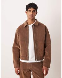 ASOS - Co-Ord Suede Look Harrington Jacket - Lyst