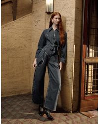 TOPSHOP - Tolu coker x – zirkuläres design – barrel-jumpsuit aus denim - Lyst