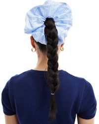 ASOS - Scrunchie Hair Tie With Stripe Design - Lyst