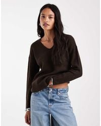 ONLY - Trui Met V-Hals En Losse Pasvorm - Lyst