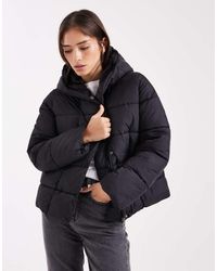 Vero Moda - Short Puffer Coat With Hidden Zip Detail - Lyst