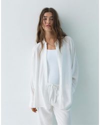 Pull&Bear - – langärmliges hemd aus leinenmix - Lyst
