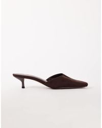 TOPSHOP - Arthur Rounded Toe Mid Heel Mule - Lyst