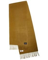 Calvin Klein - Sciarpa Color Cuoio Di Lana - Lyst