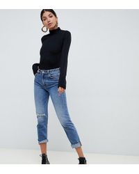 ASOS Top col roulé à manches longues - Noir