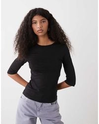 Weekday - Slim Three Quarter Length Sleeve Top - Lyst