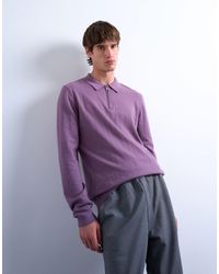 TOPMAN - Essential Knitted Zip Polo - Lyst
