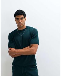 ASOS - Knitted Ribbed Co-ord Crew Neck T-shirt - Lyst