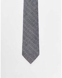ASOS - Cravatta Testurizzata Antracite - Lyst
