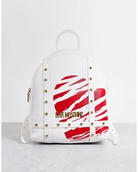 Love Moschino Rugzak Met Studs - Rood