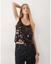 ASOS - Embellished Sequin Scoop Neck Cami - Lyst