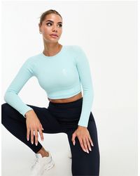 Gym King - Formation Seamless Ribbed Long Sleeve Crop Top - Lyst
