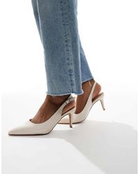 New Look - Scarpe Con Tacco Con Cinturino Sul Retro Sporco - Lyst