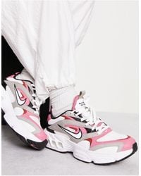 Nike - Zoom - air fire - sneakers bianche, color pietra e rosa - Lyst