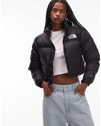 The North Face - Chaqueta De Plumón Corta Negra Nuptse De -Negro - Lyst