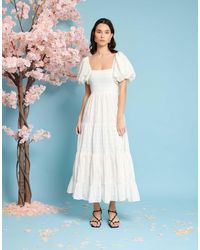 Sister Jane - Puff Sleeve Tiered Midaxi Dress - Lyst