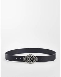 ASOS - Ornate Cut Out Buckle Faux Leather Belt - Lyst