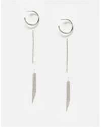 ASOS Pack Of 3 Earrings With Mixed Crystal Glam Design - White