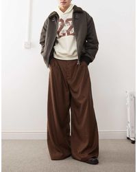 Collusion - Elegante Geruite Baggy Broek Met Wijde Pijpen - Lyst