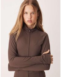 Gina Tricot - Mix And Match Yoga Sports Seamless Zip Up Jacket - Lyst